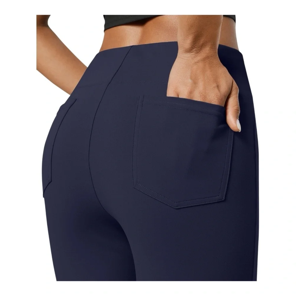 Halara Flex SculptKnit Flare Work pant, Small Reg, NWT, Dress Blues - Picture 10 of 12